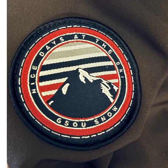 New Gsou Snowsuit Women's Size L Brown Black Waterproof Ski Snowboarding Hood - Picture 12 of 12